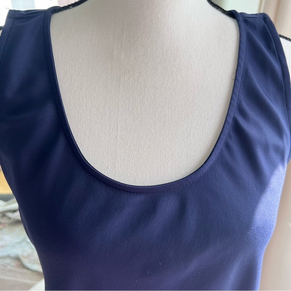Gap Shirt Sleeveless Blouse /Top /shirt Navy Blue NWT Size Small Polyester - Picture 4 of 7